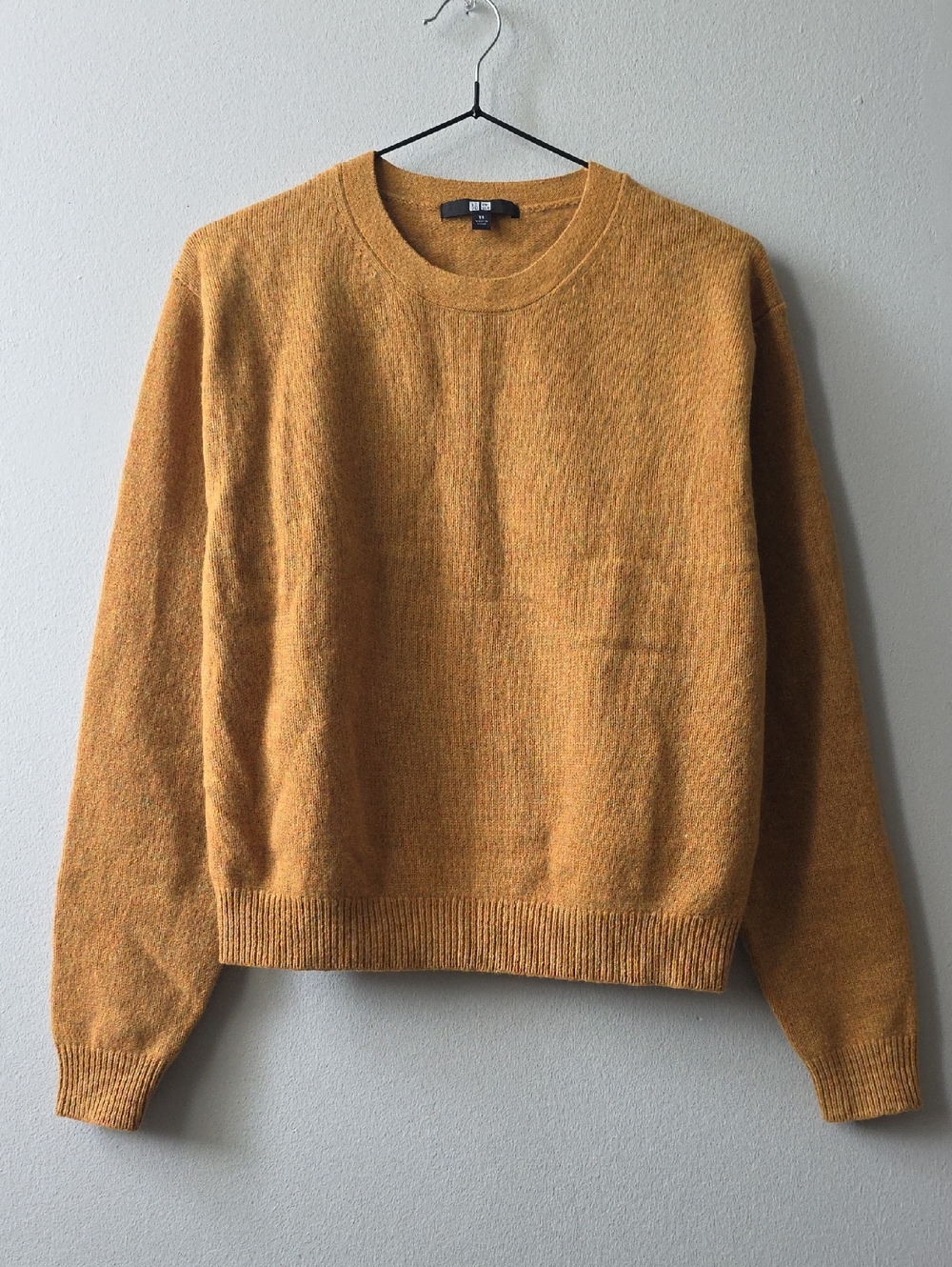 100% Wool Uniqlo Crewneck Sweater in Mustard Yellow